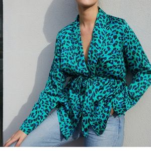 LPA Jacket/Blouse 621 in green leopard